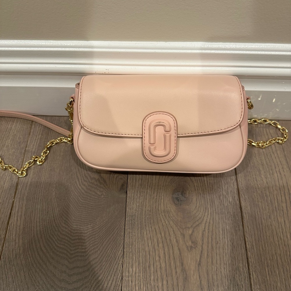Marc Jacobs Blush Crossbody Bag with Gold Chain